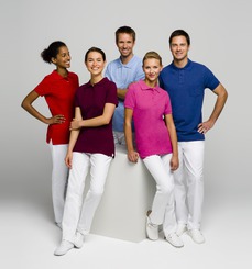 Polo-Shirt Damen Mischgewebe farbig