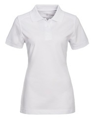 Polo-Shirt Damen Mischgewebe weiß